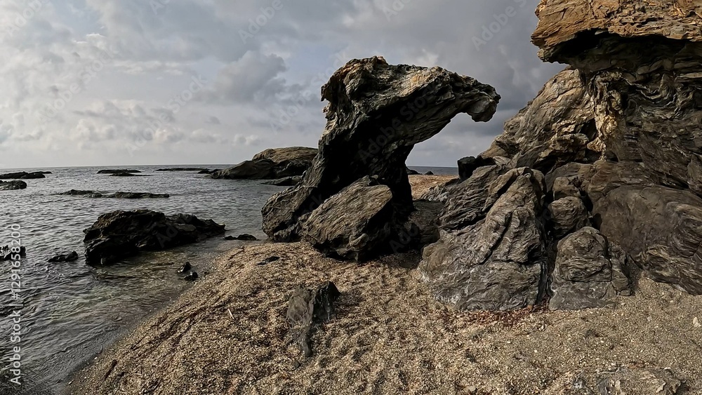 Rocky coastal landscape of the Mediterranean Sea in Spain Rocky coastal landscape of the Mediterranean Sea in Spain