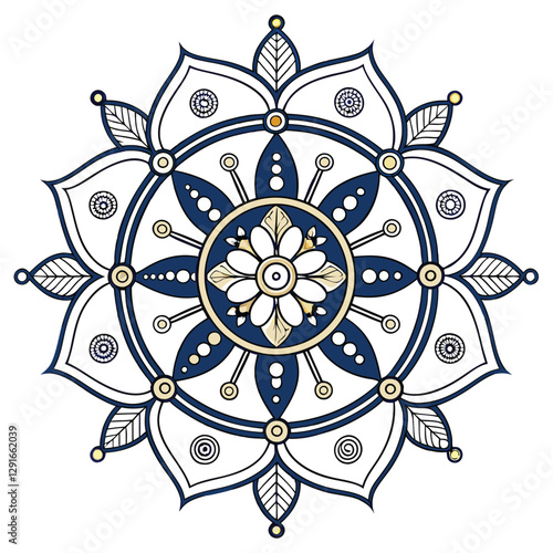 Sacred Wisdom A Highly Detailed Traditional Tibetan Mandala with Spiritual Symbols