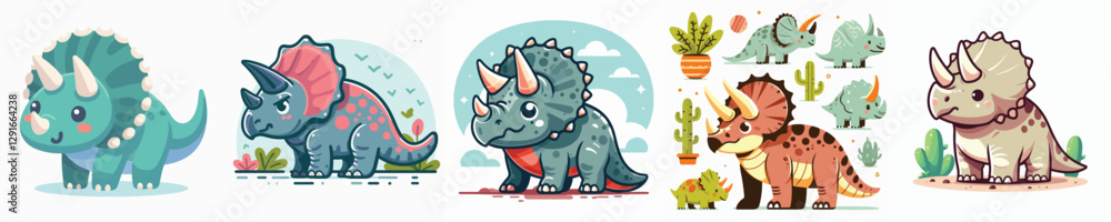 cute and adorable Triceratops vector cute and adorable Triceratops vector