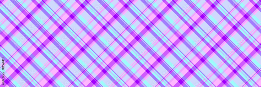 Vibrant diagonal plaid pattern in pastel purple and light blue. Perfect for textile design, fashion, website backgrounds, or scrapbooking. Vibrant diagonal plaid pattern in pastel purple and light blue. Perfect for textile design, fashion, website backgrounds, or scrapbooking.