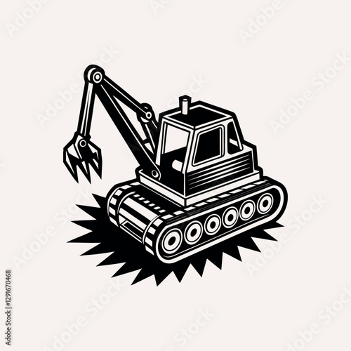 Trencher Vector Illustration on White Background