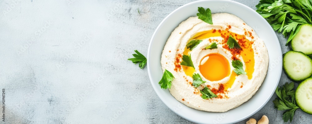 Homemade Hummus Platter with Fresh Ingredients and Aesthetic Appeal Homemade Hummus Platter with Fresh Ingredients and Aesthetic Appeal