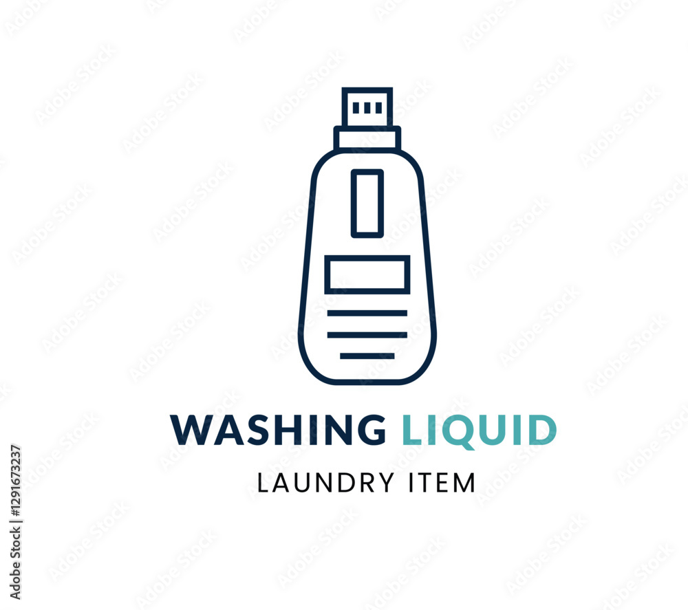 Washing Liquid line Icon Set . . Vector Illustration Washing Liquid line Icon Set . . Vector Illustration