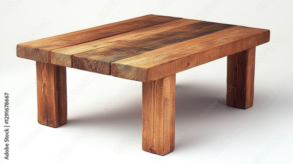 Rustic Wooden Table with Square Design and Natural Finish, Perfect for Cozy Interiors Rustic Wooden Table with Square Design and Natural Finish, Perfect for Cozy Interiors