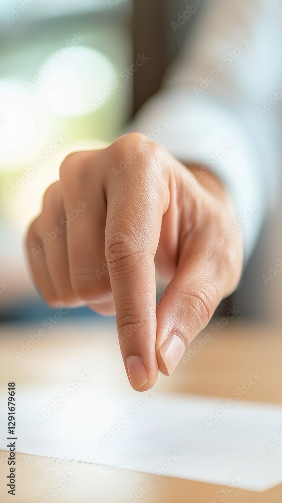 Naklejka premium Reflective gesture symbolizing democracy and decision-making