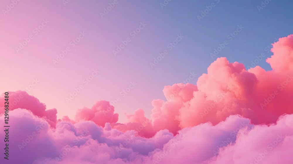 Pink sunset cloudscape, aerial view, peaceful sky, design background Pink sunset cloudscape, aerial view, peaceful sky, design background