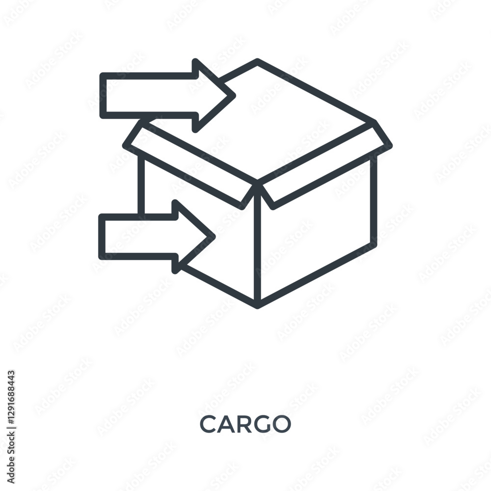 Cargo Icon Lineal Style. Vector Illustration For Graphic Design Cargo Icon Lineal Style. Vector Illustration For Graphic Design