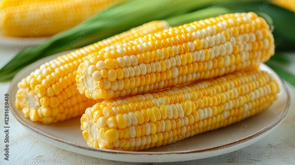 Corn on White Background Corn on White Background