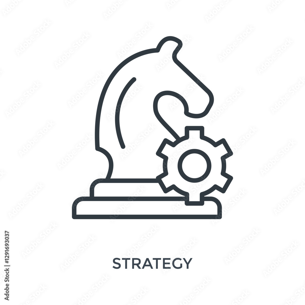 Strategy Icon Lineal Style. Vector Illustration For Graphic Design Strategy Icon Lineal Style. Vector Illustration For Graphic Design