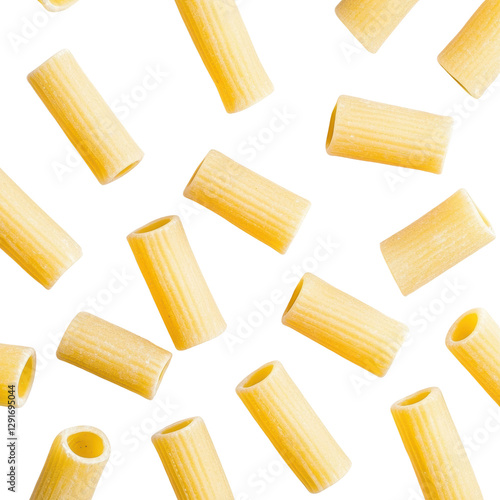 Uncooked Rigatoni Pasta with Texture