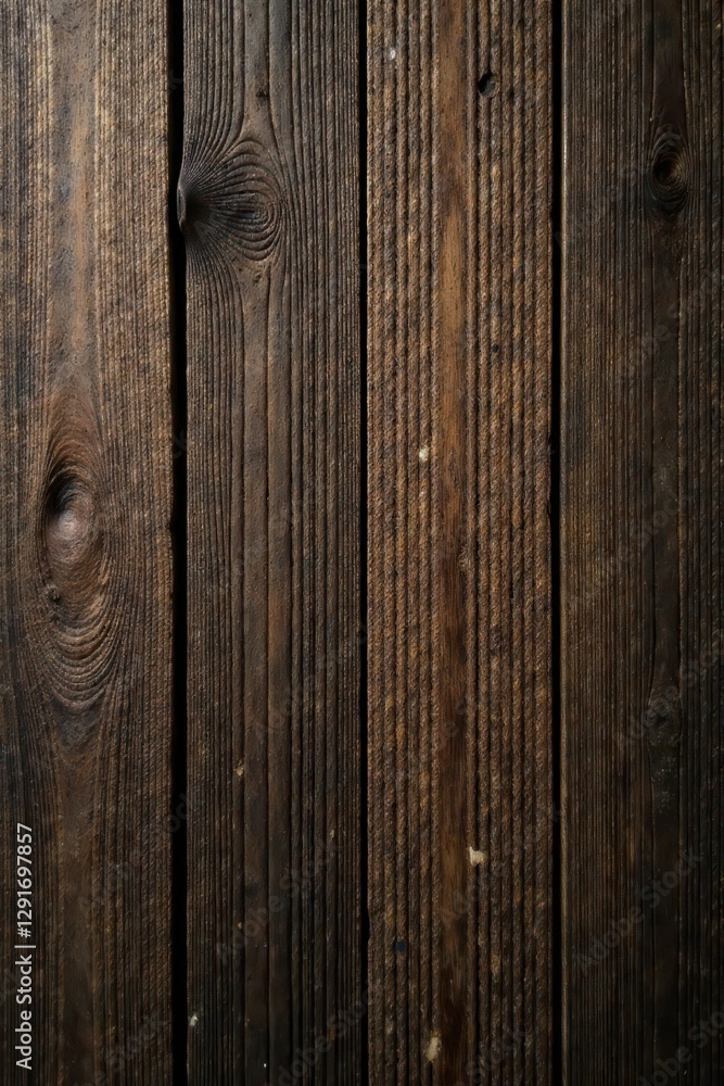 Deeply furrowed dark brown planks, showing age and texture, wooden, aged wood background Deeply furrowed dark brown planks, showing age and texture, wooden, aged wood background