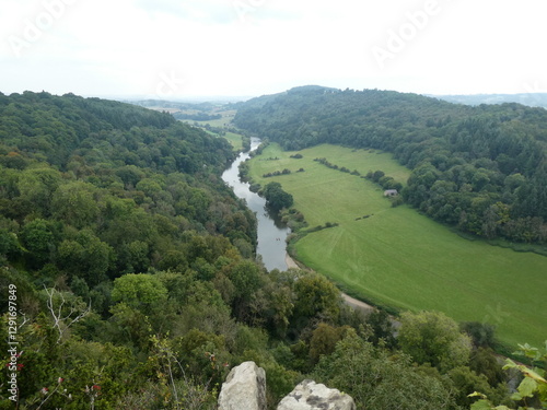 Lush Green Valley with River