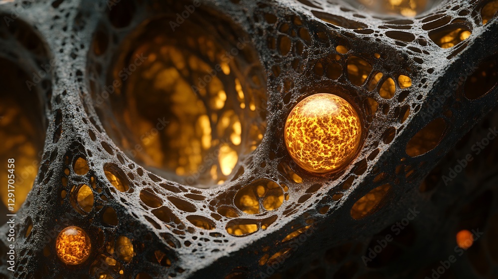 Cross section of animal cell futuristic 3D nucleus organelle glowing sphere high detail rendering intricate membrane design perfect symmetry cinematic golden hour lighting ultra realistic texture no Cross section of animal cell futuristic 3D nucleus organelle glowing sphere high detail rendering intricate membrane design perfect symmetry cinematic golden hour lighting ultra realistic texture no
