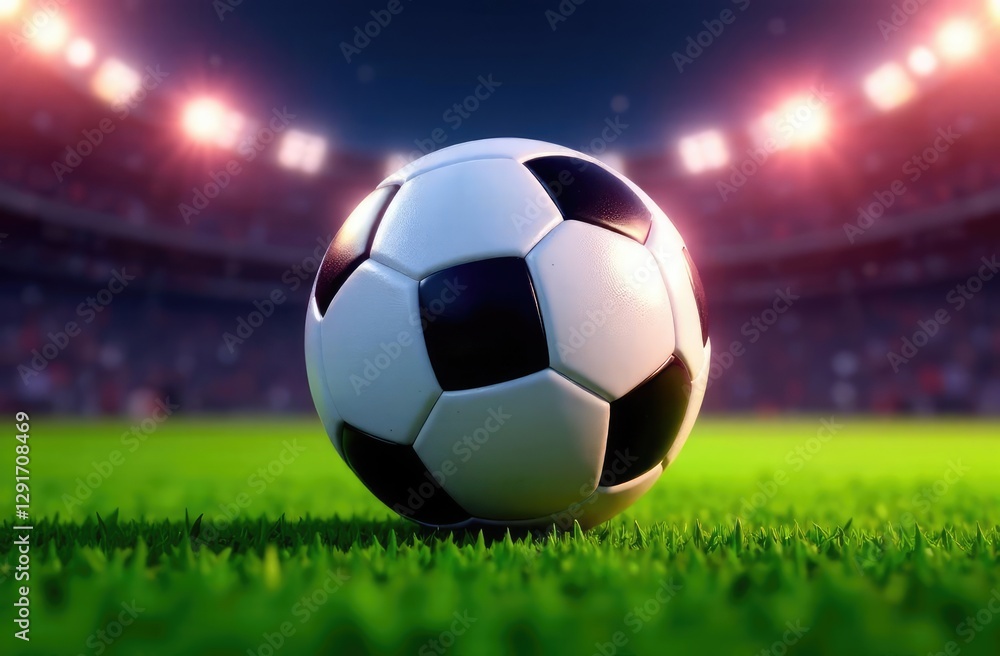 Fototapeta premium football object design. realistic rendering. abstract futuristic background. 3d illustration. motion geometry concept. sport competition graphic. tournament game bet content. soccer ball element