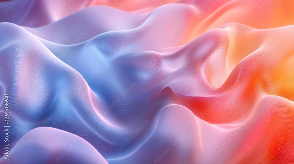 Abstract image of flowing, vibrant, pastel-colored waves. Abstract image of flowing, vibrant, pastel-colored waves.