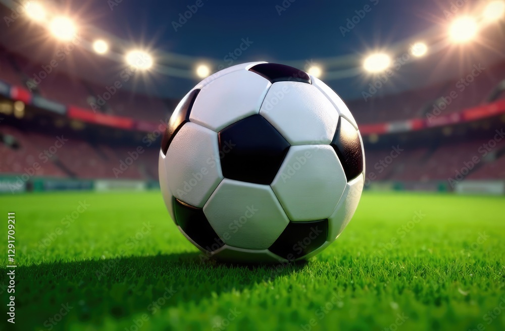 Obraz premium football object design. realistic rendering. abstract futuristic background. 3d illustration. motion geometry concept. sport competition graphic. tournament game bet content. soccer ball element