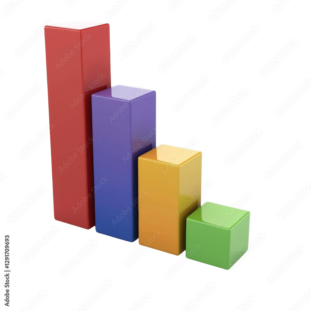 Colorful bar graph representing data trends and analysis Colorful bar graph representing data trends and analysis