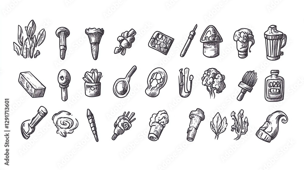 Versatile handdrawn doodle icon set, highresolution ballpoint pen sketch, artistic line art, isolated on white, designed for modern branding and visual storytelling Versatile handdrawn doodle icon set, highresolution ballpoint pen sketch, artistic line art, isolated on white, designed for modern branding and visual storytelling
