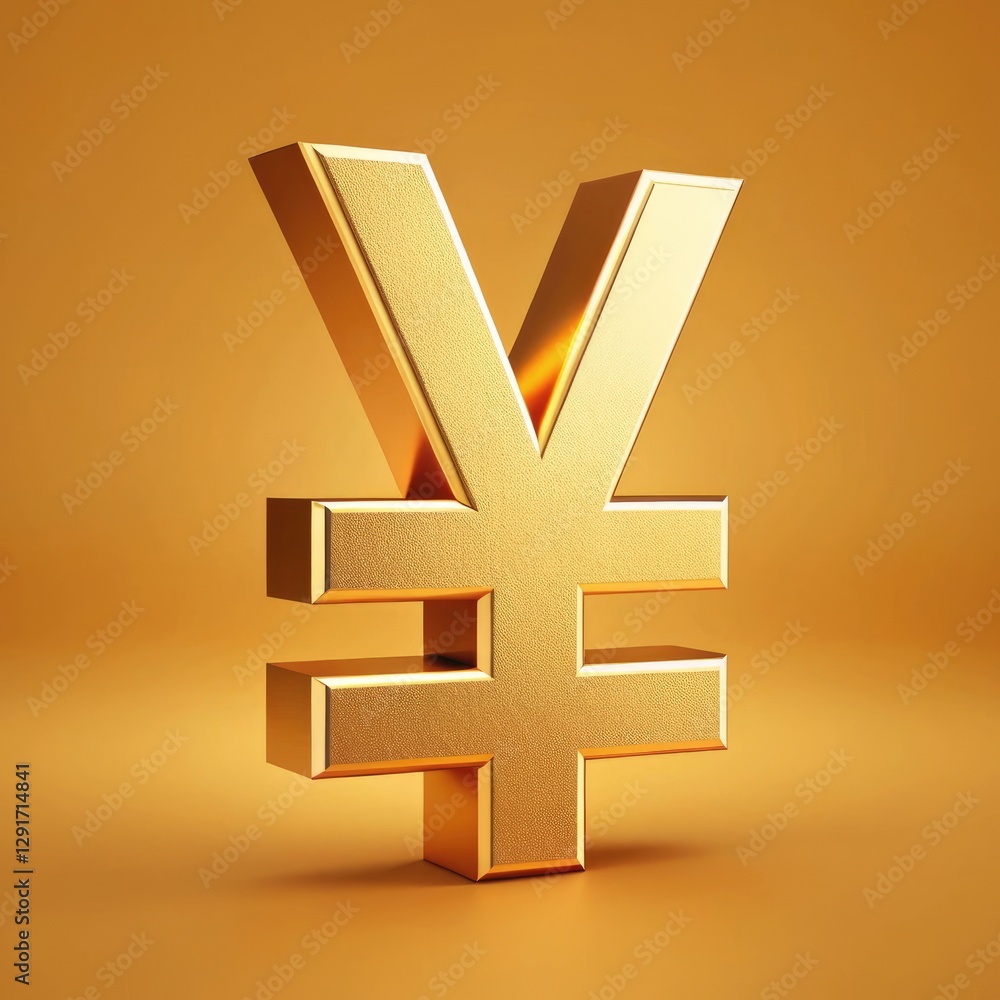 Obraz premium golden yen symbol