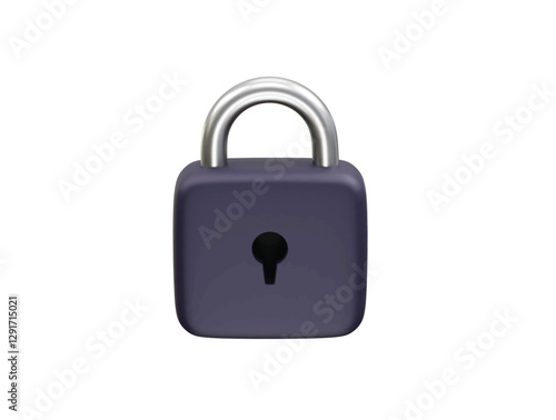 Padlock Security icon 3d render. Lock icon render illustration 3d