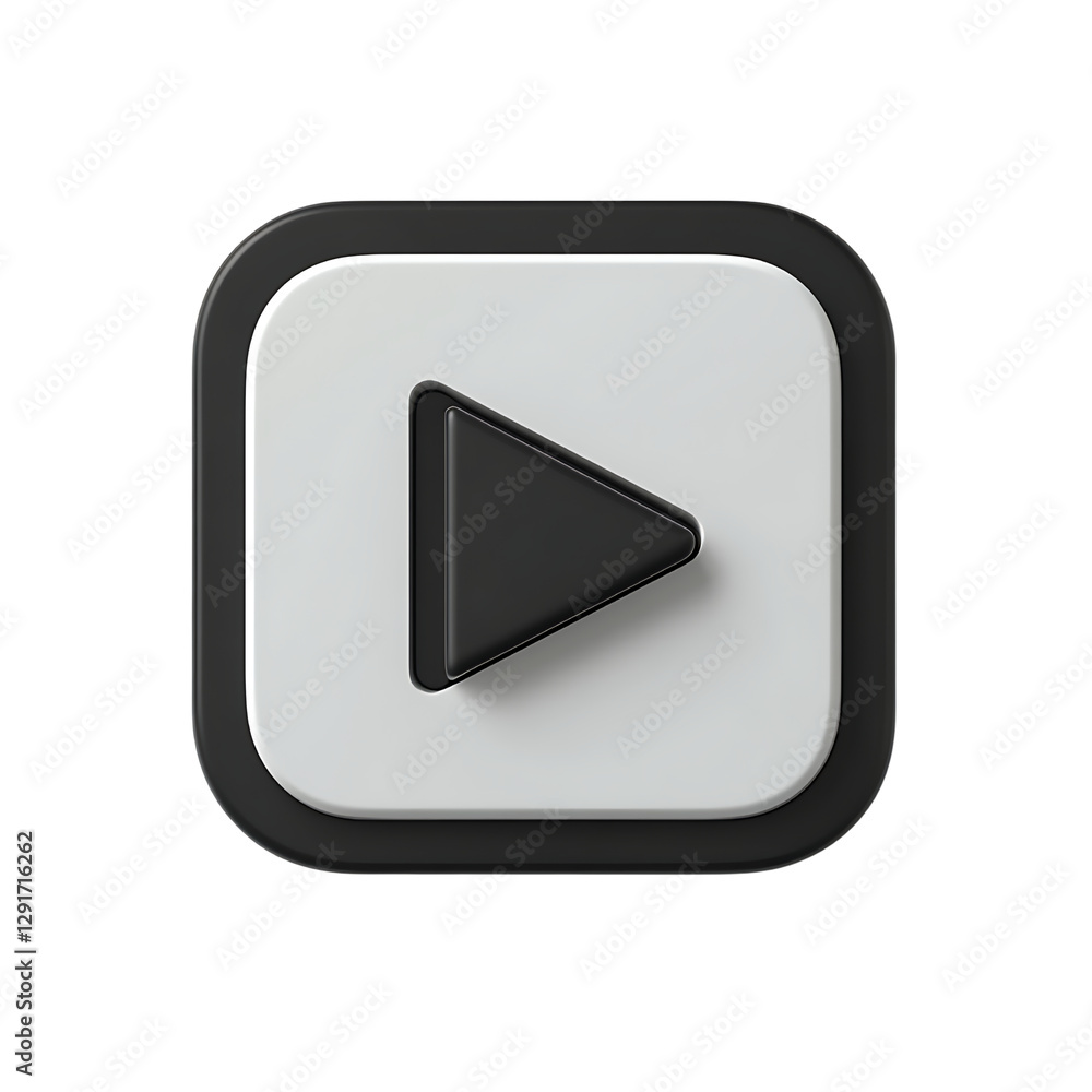 Simple White Play Button with Black Triangle isolated on transparent background photo Simple White Play Button with Black Triangle isolated on transparent background photo