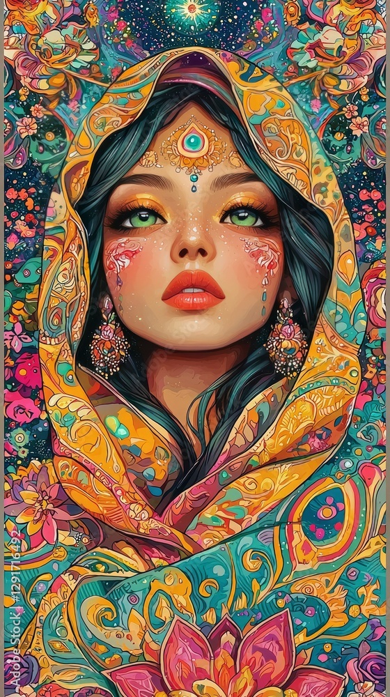 Mystical Enchantress A Vibrant Portrait of Feminine Spirituality Mystical Enchantress A Vibrant Portrait of Feminine Spirituality