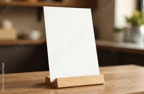 Wallpaper Mural Stand  Mock up Menu frame  tent card  blurred background  design key visual layout Torontodigital.ca