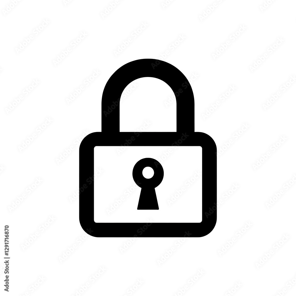 Sleek lock symbol with shiny metallic finish isolated on transparent background photo Sleek lock symbol with shiny metallic finish isolated on transparent background photo