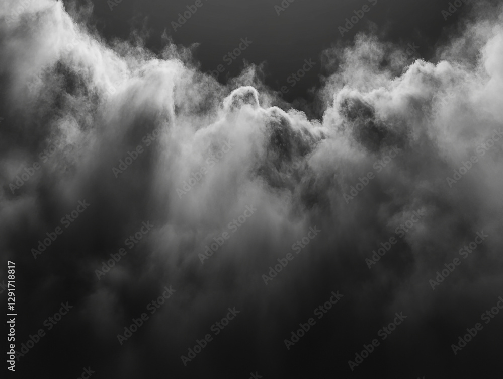 Fototapeta premium Dramatic dark clouds swirling in the sky, creating a moody atmosphere with hints of light