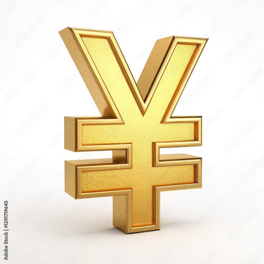 Obraz premium golden yen symbol