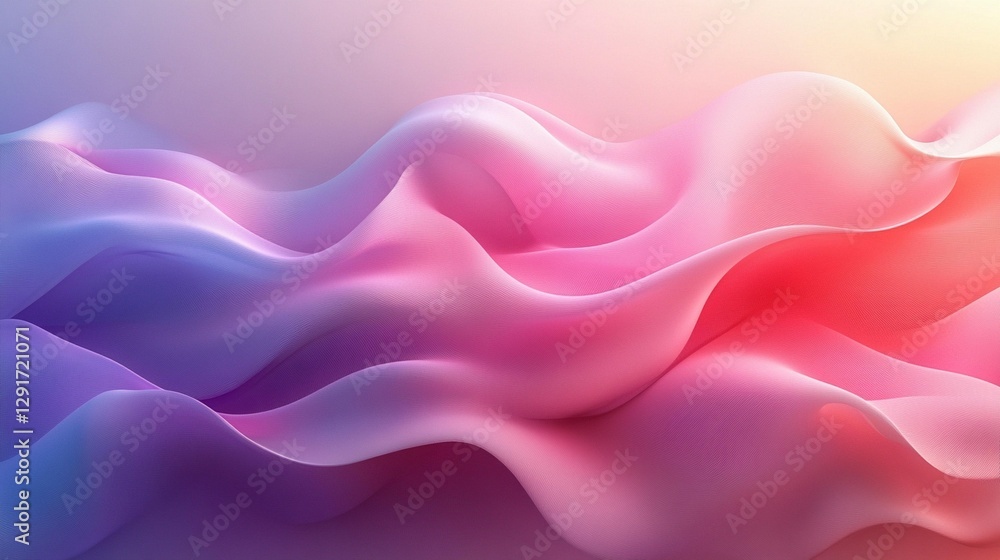 Fototapeta premium Abstract pastel pink and blue wave background.