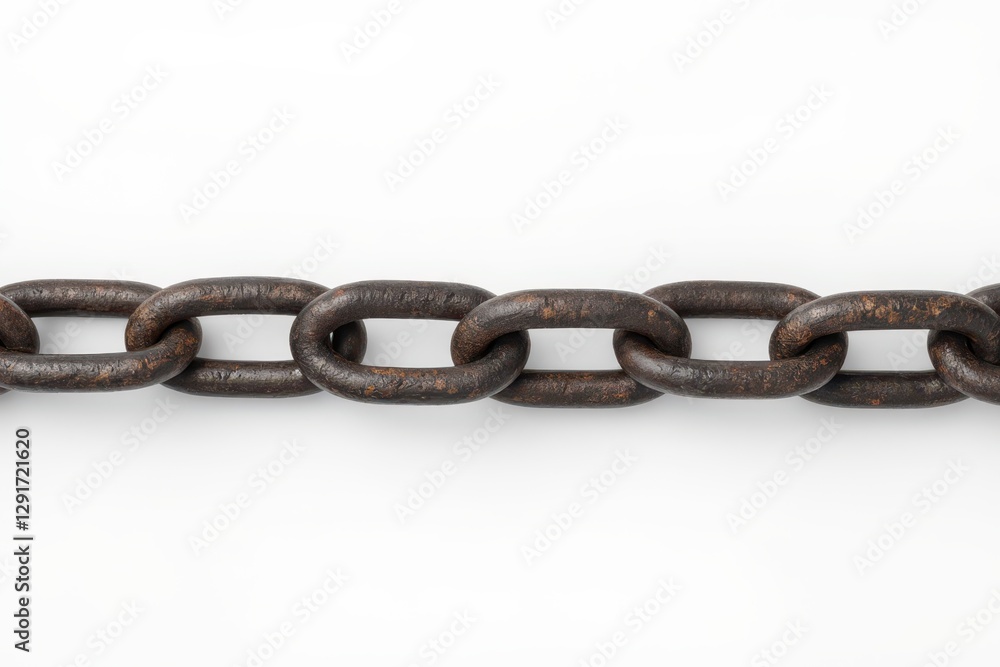 Obraz premium a chain link is shown on a white background