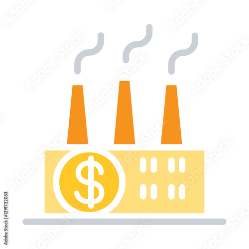 Cryptocurrency icon in flat color style