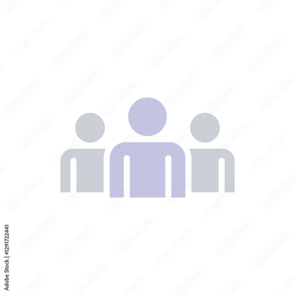 People icon in flat color style People icon in flat color style