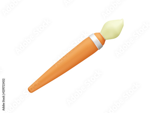  Paintbrush icon 3d render illustration