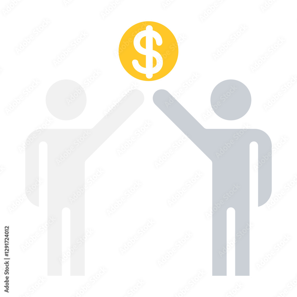 Partner icon in flat color style Partner icon in flat color style