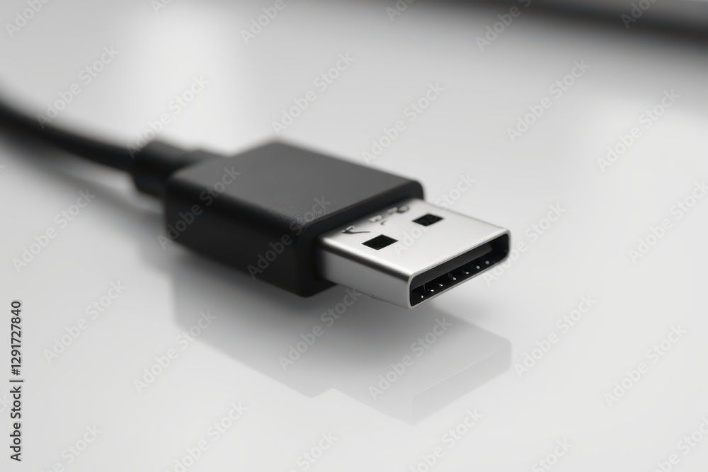a usb cable is shown on a white surface a usb cable is shown on a white surface