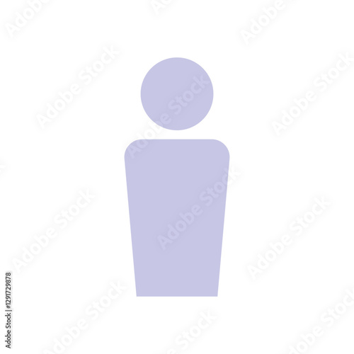 Person icon in flat color style