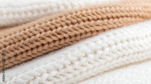 Knitted fabric textures, close up