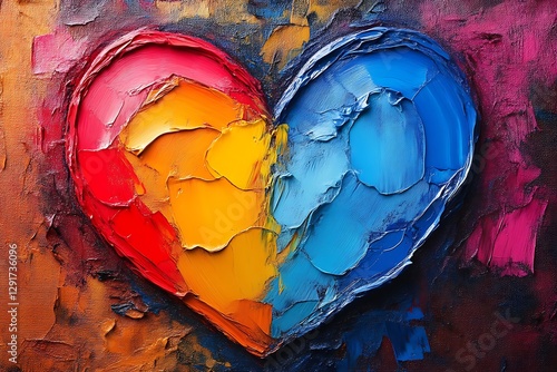 Abstract heart painting photo