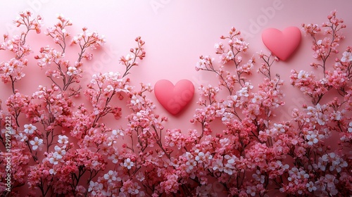 pink heart background
