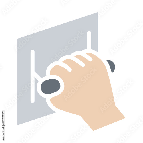 Circuit breaker icon in flat color style