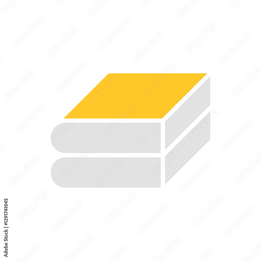 Book icon in flat color style Book icon in flat color style
