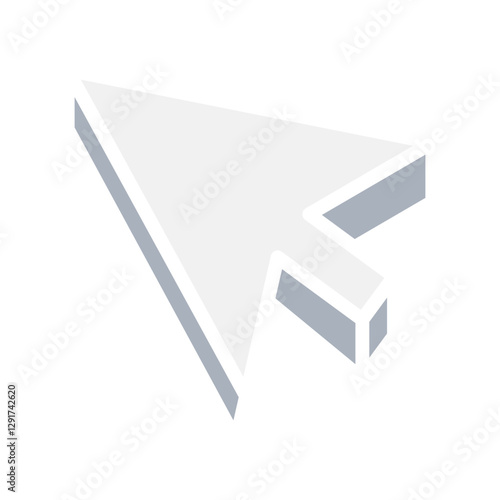 Pointer, cursor icon in flat color style