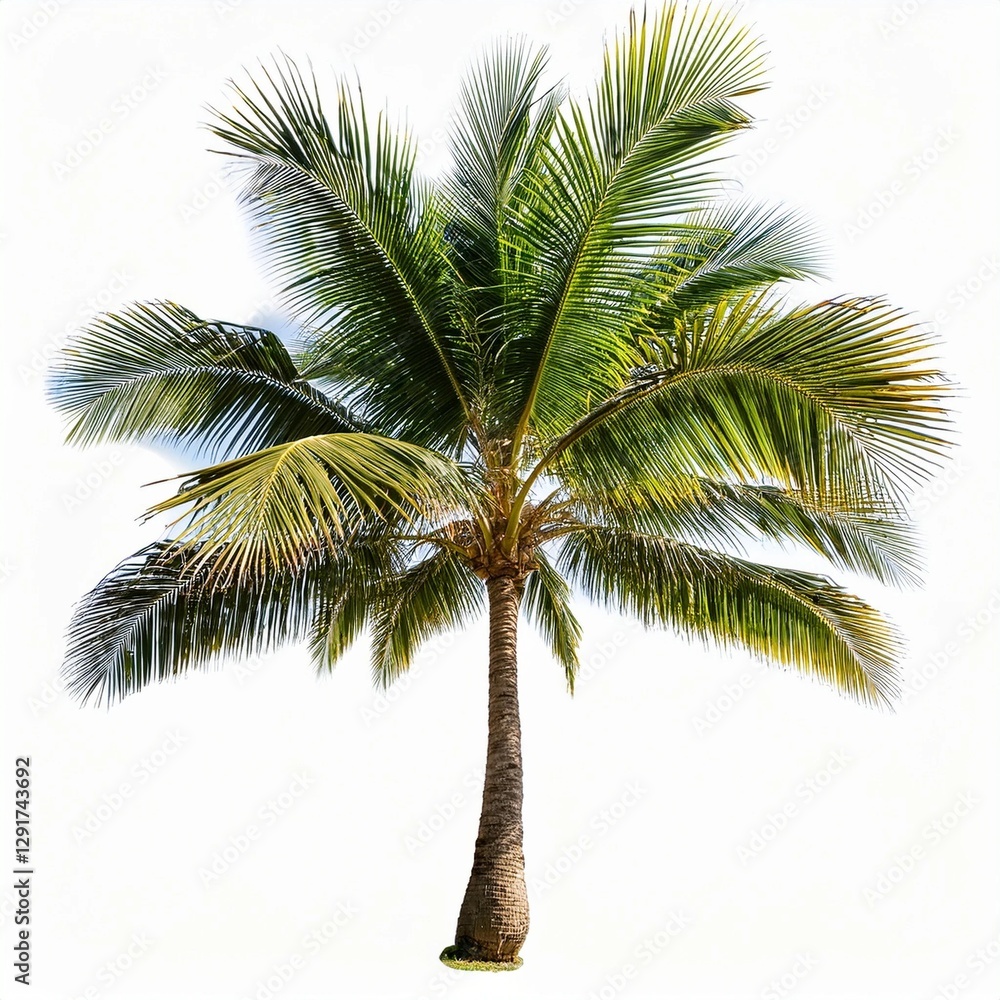palm tree on white background palm tree on white background