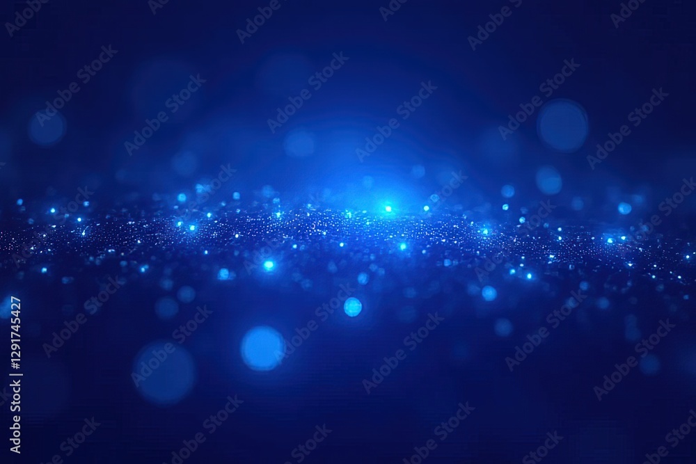 Fototapeta premium Abstract Blue Particles Background Design for Technology or Digital Concept