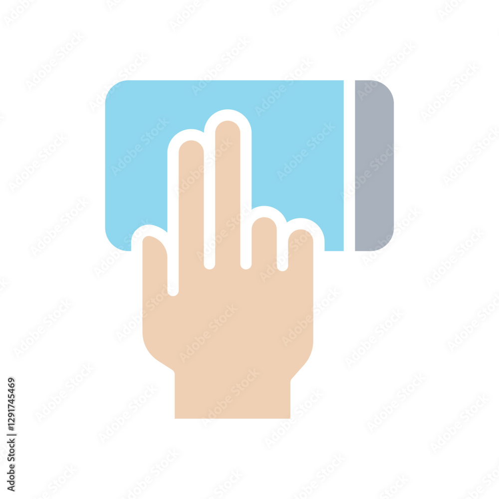 Touch screen icon in flat color style Touch screen icon in flat color style