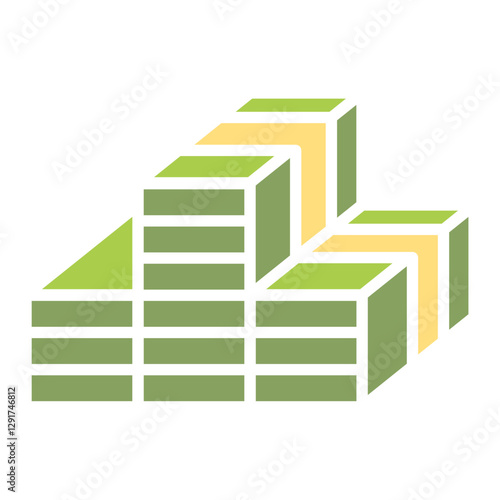 Fund icon in flat color style