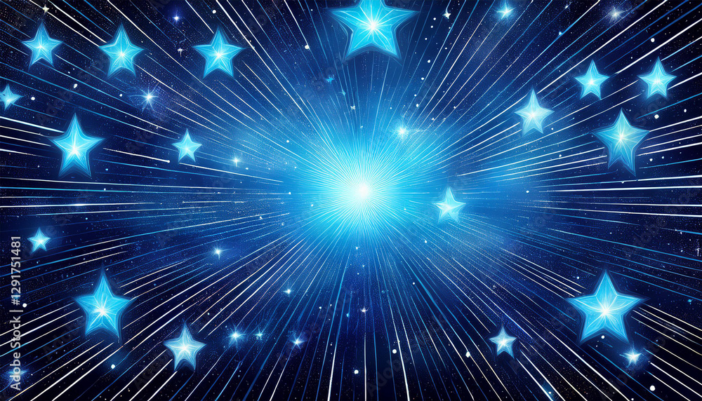 Obraz premium abstract background with stars dark blue background blue stars