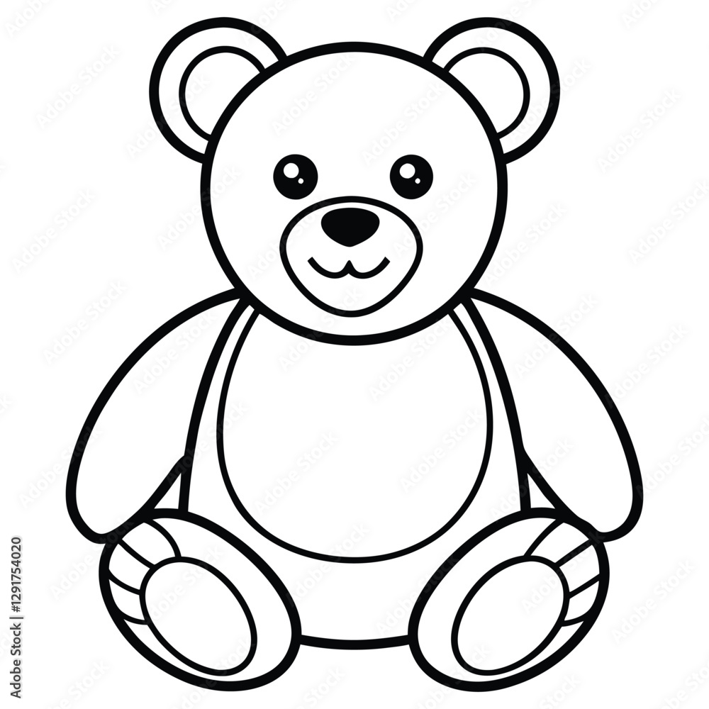 Fototapeta premium Cute panda line art vector design